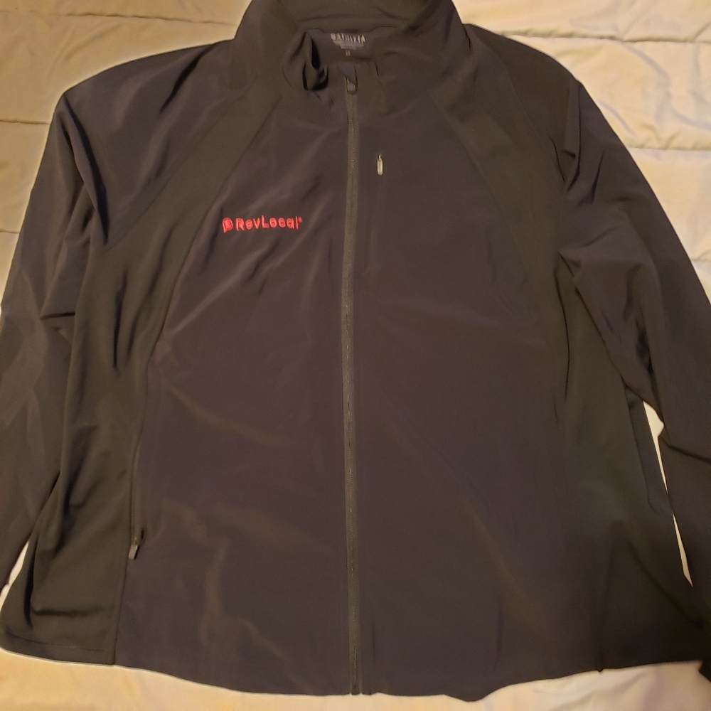 Athleta Women Run With It Black & Red Custom 'Revlocal' Jacket 2X New